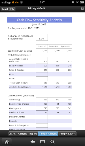 【免費財經App】Cash Sensitivity Analysis-APP點子