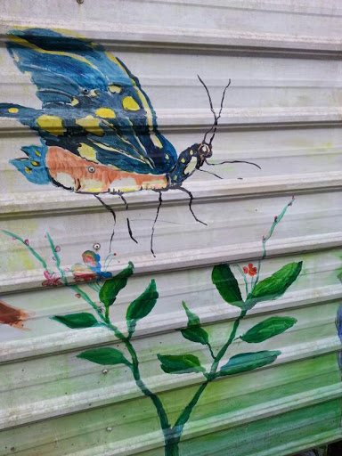 Beautiful Butterfly Mural at Ang Mo Kio