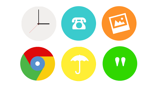 Alira - round Flat icon pack