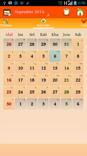 Kalendar Brunei 2015 - 2100