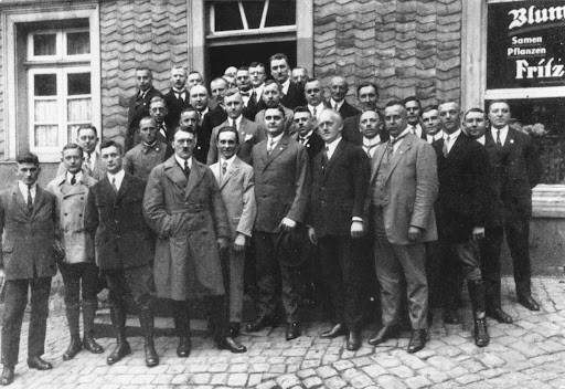 Hitler and Goebbels with Nazi Party officials