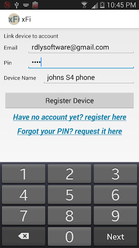Find My Phone xFi Endpoint