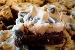 Cookie Dough Topped Brownies