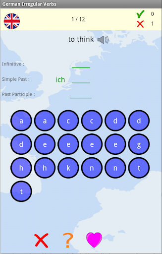 Hangman German Irregular Verbs