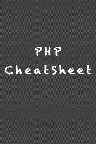 PHP CheatSheet