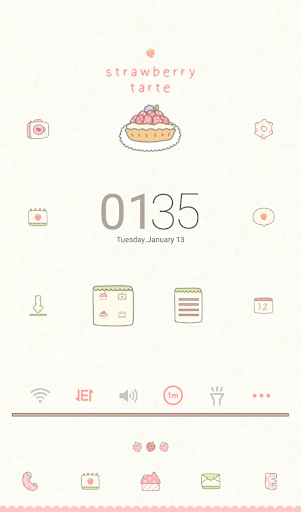 【免費個人化App】딸기타르트 도돌런처 테마-APP點子