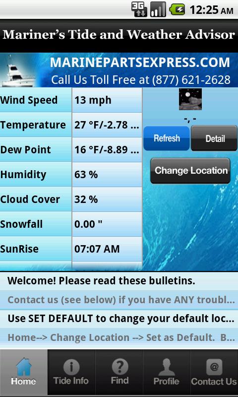 Android application Tides Weather screenshort