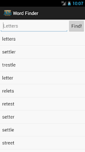 Word Finder - Anagram Solver