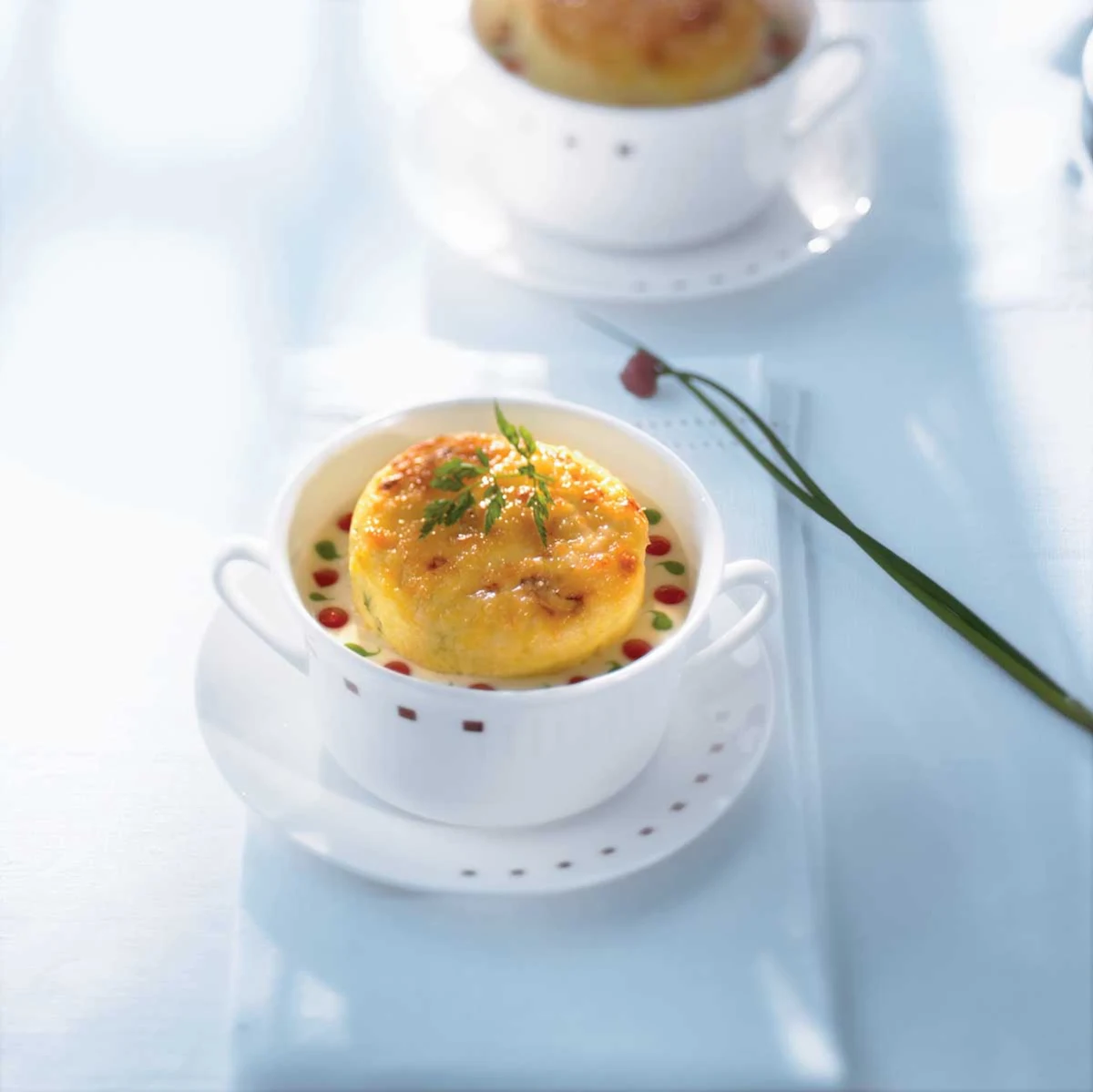 Murano Baked Farm Goat Cheese Tart - The Baked Farm Goat Cheese Tart on the menu of Celebrity Cruises's Murano restaurant.