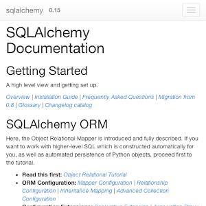 python sqlalchemy doc 0.0.1