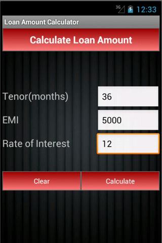 MyEMI Loan Amount Calculator