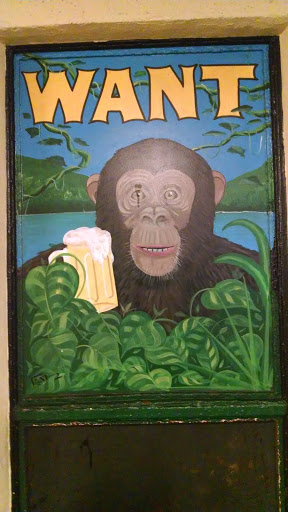 Monkey Bar Mural on Window 
