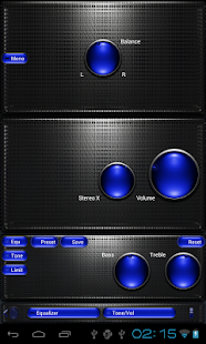 Poweramp skin TITAN DBLUE GRID Screenshots 2
