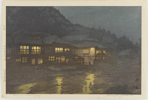 Signed print for "Evening in a Hot Spring"