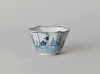Hexagonal cup with landscapes and figures
