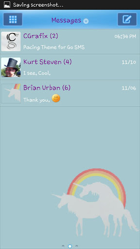 Unicorn Love Theme Go SMS