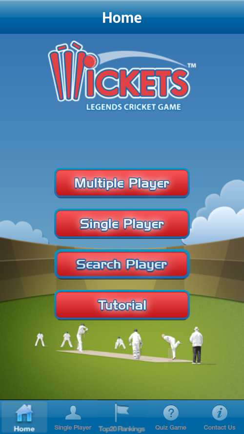 Android application Wickets screenshort