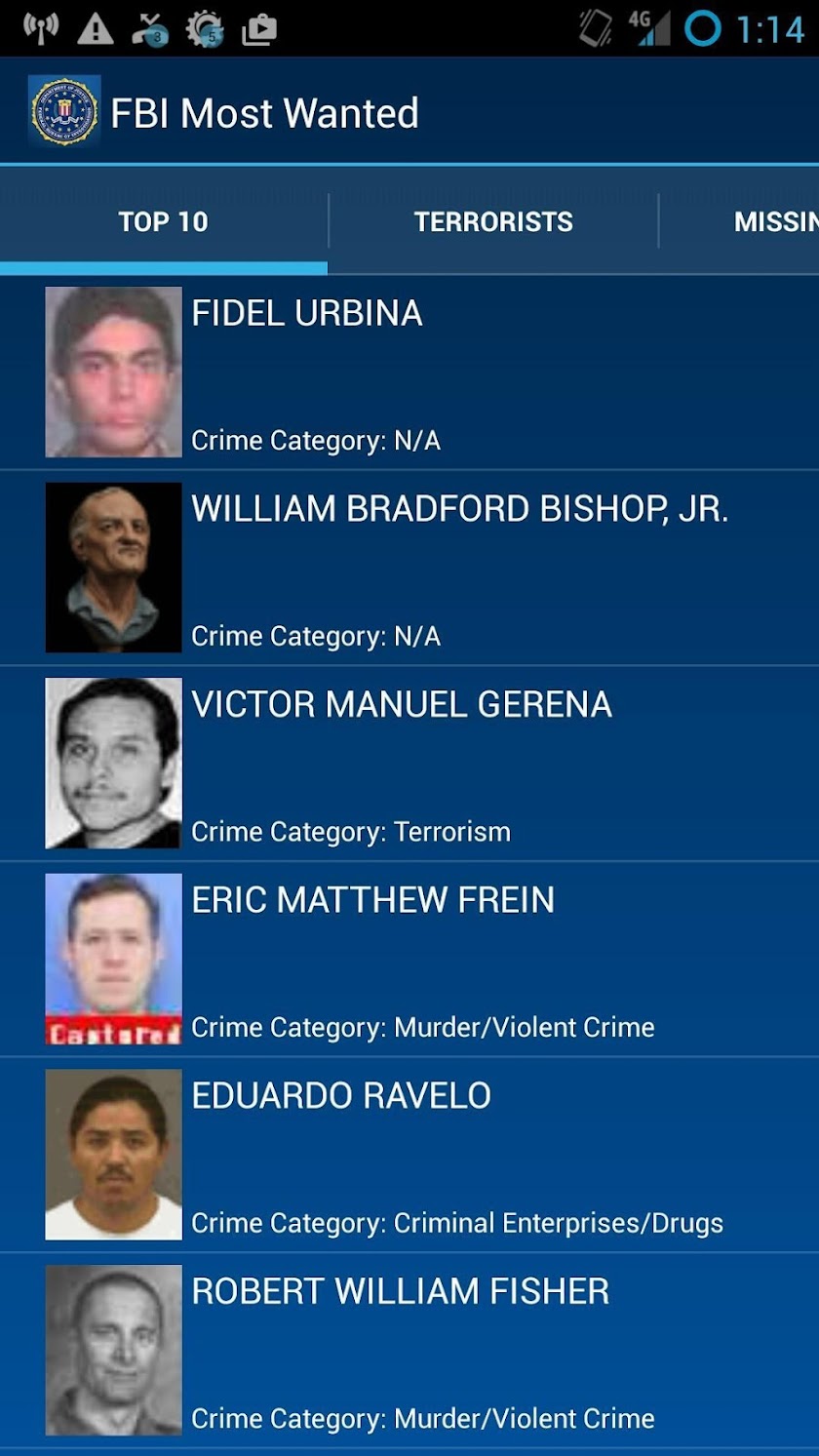 FBI Most Wanted Screen 1