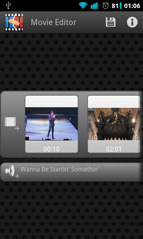 Movie Editor Screen 2