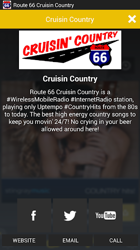 【免費音樂App】Route 66 Cruisin Country-APP點子