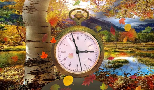 download 3D Часы  Осень! Бесплатно! free