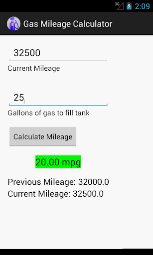 Gas Mileage Calculator