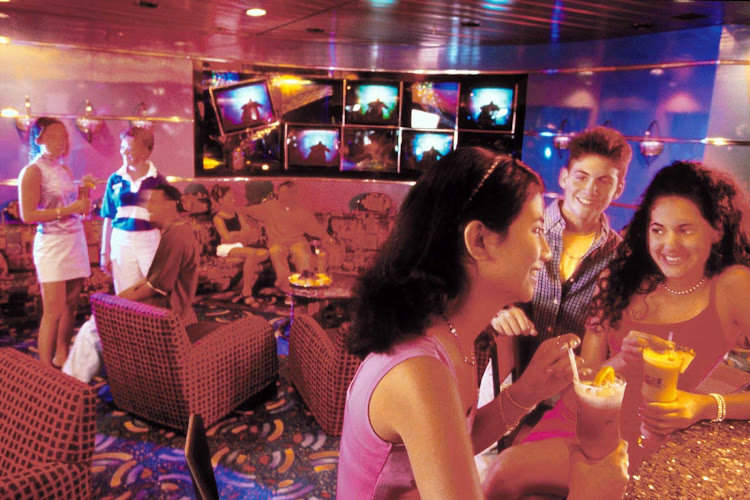 Teens have their own space at a teen disco on deck 12 of Adventure of the Seas.