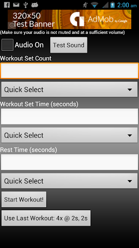 Vocal Workout Timer