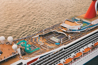 A view of the top deck of Carnival Liberty, which sails out of San Juan to Caribbean destinations. 