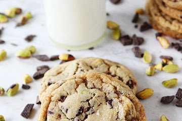 Dark Chocolate Chunk, Pistachio, and Sea Salt Cookies