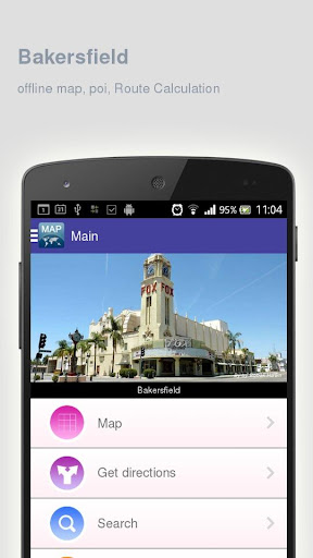 Bakersfield Map offline
