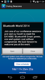 Dialog at Bluetooth World Screenshots 1
