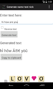 Download Generate name text nick APK for Android