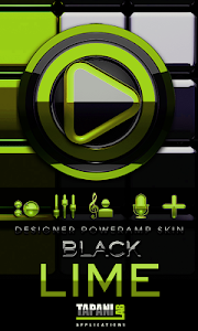 Poweramp skin Black Lime v3.10