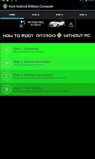 Root android without PC