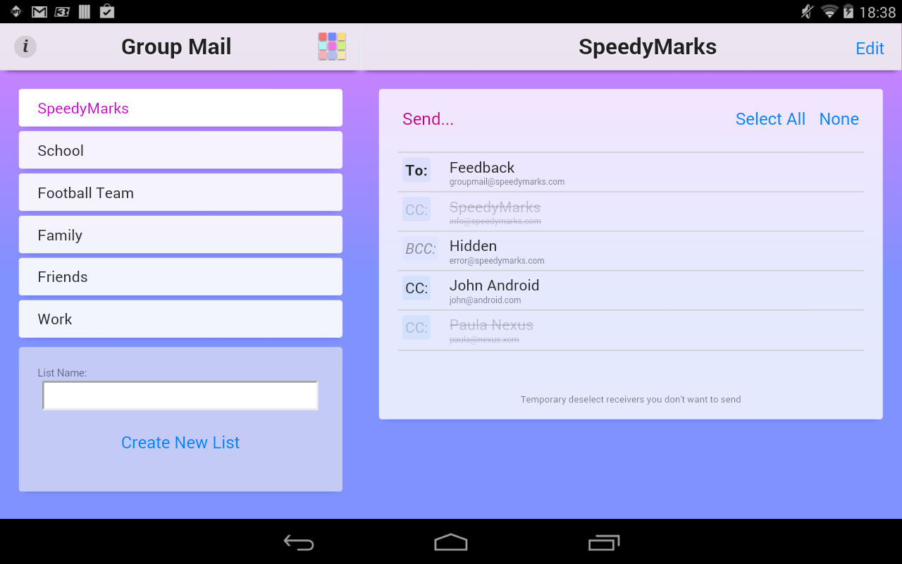   Group Mail Free – Capture d'écran 