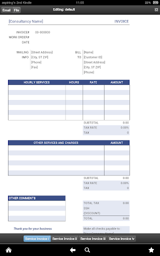 Service Invoices