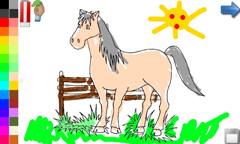 Coloring Book: Horses! Screen 3