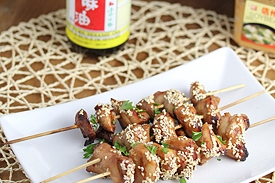 Miso &amp; Sesame Grilled Chicken Kebabs