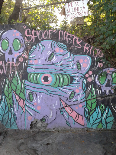Purple Monster Wall Art