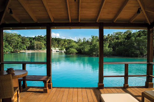 The view from Golden Eye Resort, nestled among tropical forests and lush gardens in Oracabessa, northeast Jamaica, where Ian Fleming crafted his James Bond novels.