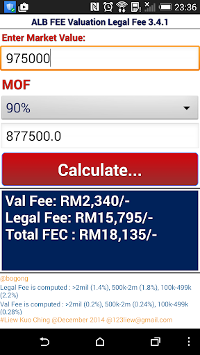 ALB FEC Valuation Legal Fee