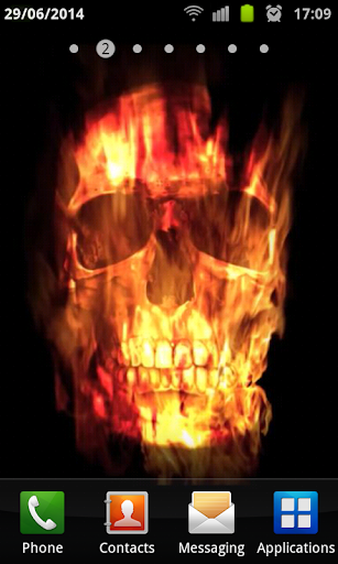 Skull Of Fire Live Wallpaper