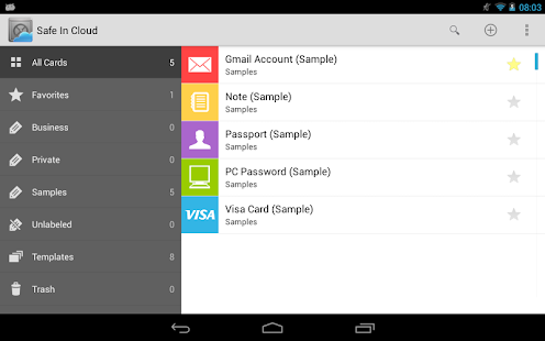 Safe In Cloud Password Manager - screenshot thumbnail