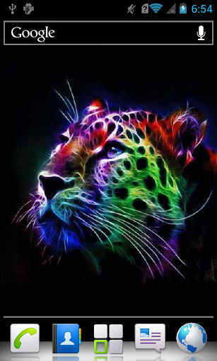 Colorful Neon Leopard Live