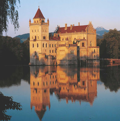 Anif palace is a moated castle near Salzburg, Austria.