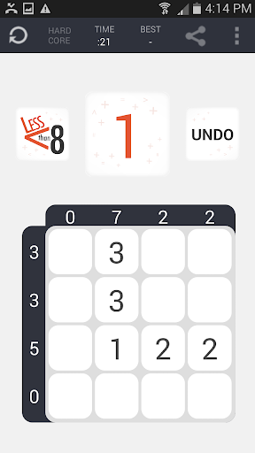 Less Than 8: Numbers Puzzle