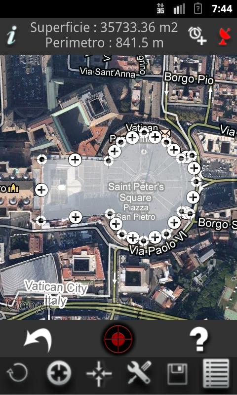 Android application A2+ Area Measurement screenshort