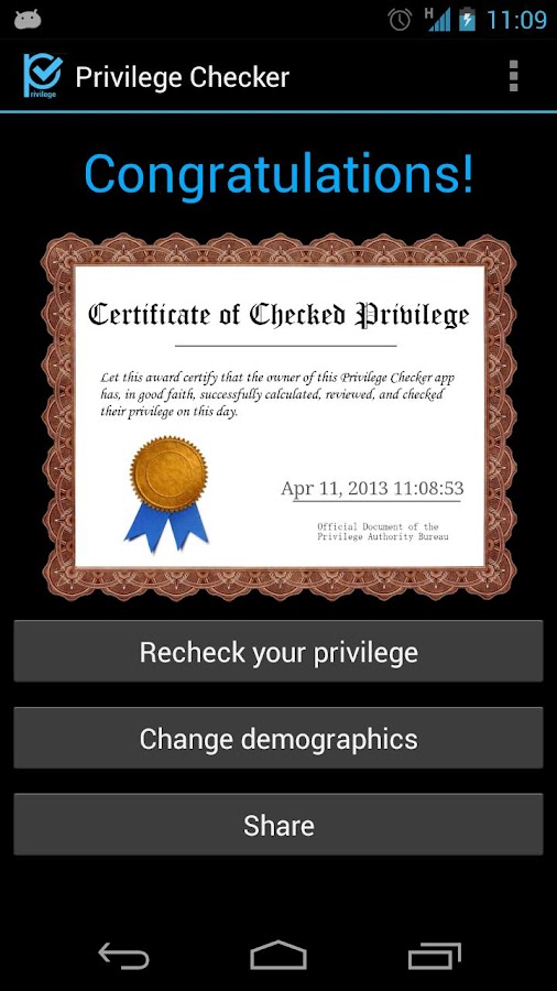   Privilege Checker – Capture d'écran 