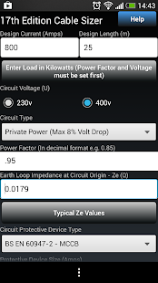 17th Edition Cable Sizer Screenshots 3